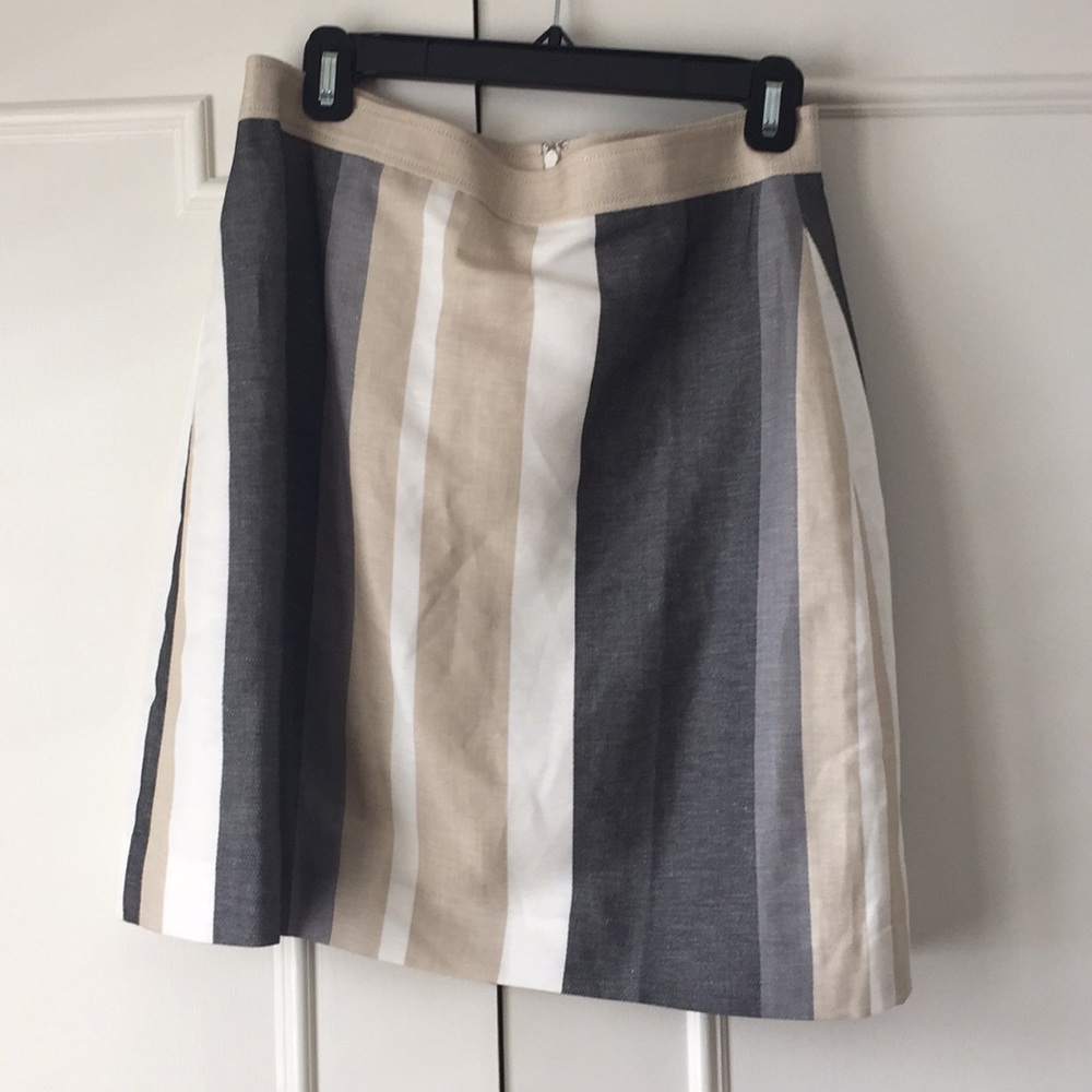 Summer weight striped A line skirt